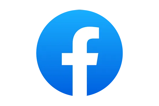 Facebook logo icon blue circle white f